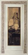 Fernand Khnopff White Black and Gold France oil painting artist